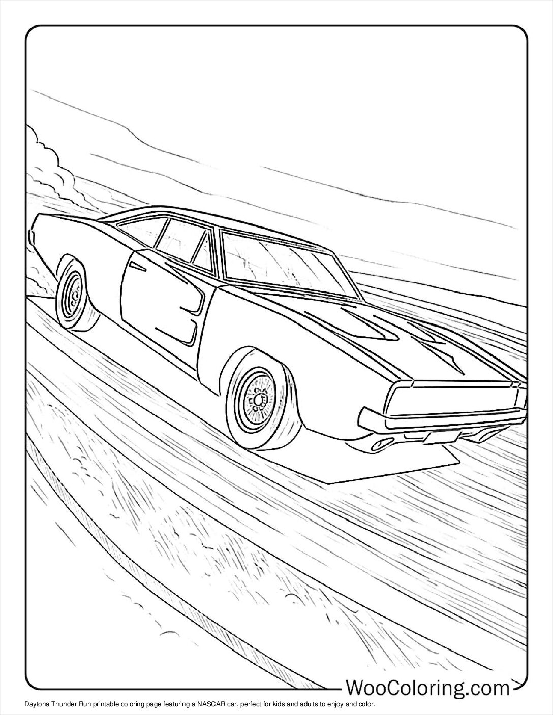 Banger Racing Coloring 100+ NASCAR coloring pages (Free PDF To Print) | Woo Coloring