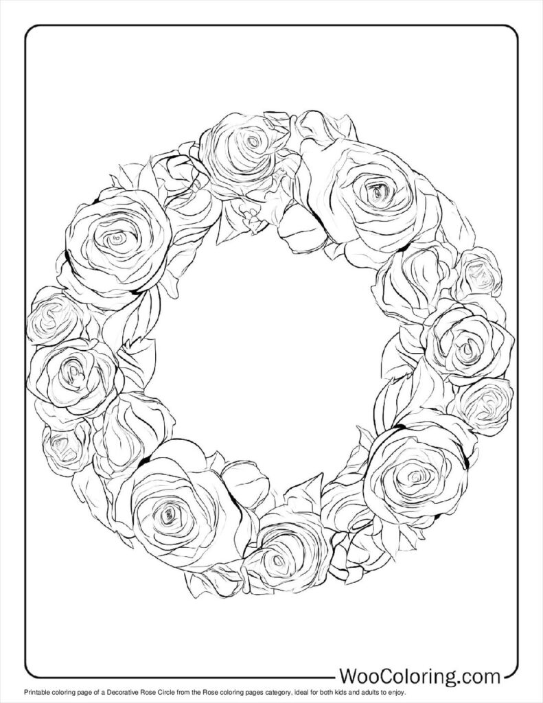 100  Rose coloring pages  Free PDF To Print  - 6