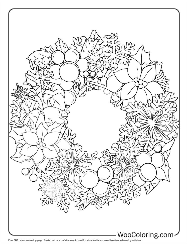 100  Snowflake coloring pages  Free PDF To Print  - 98