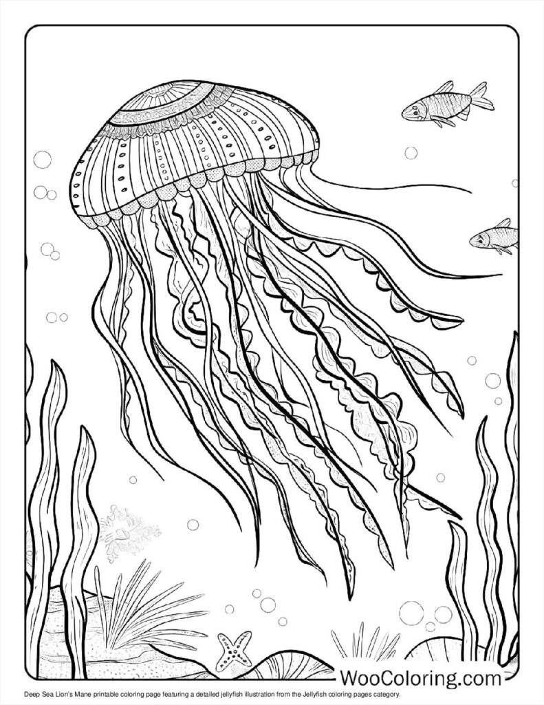 100  Jellyfish coloring pages  Free PDF To Print  - 75