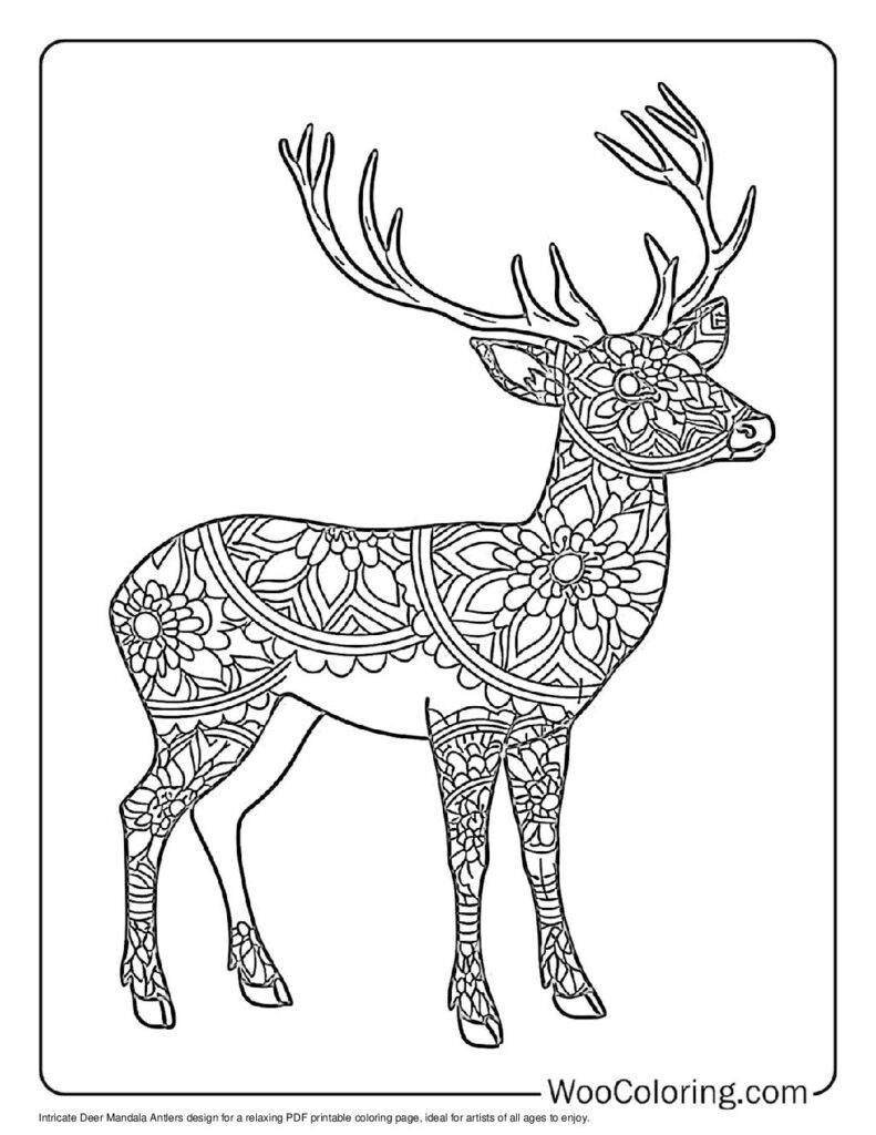 100  Deer coloring pages  Free PDF To Print  - 48