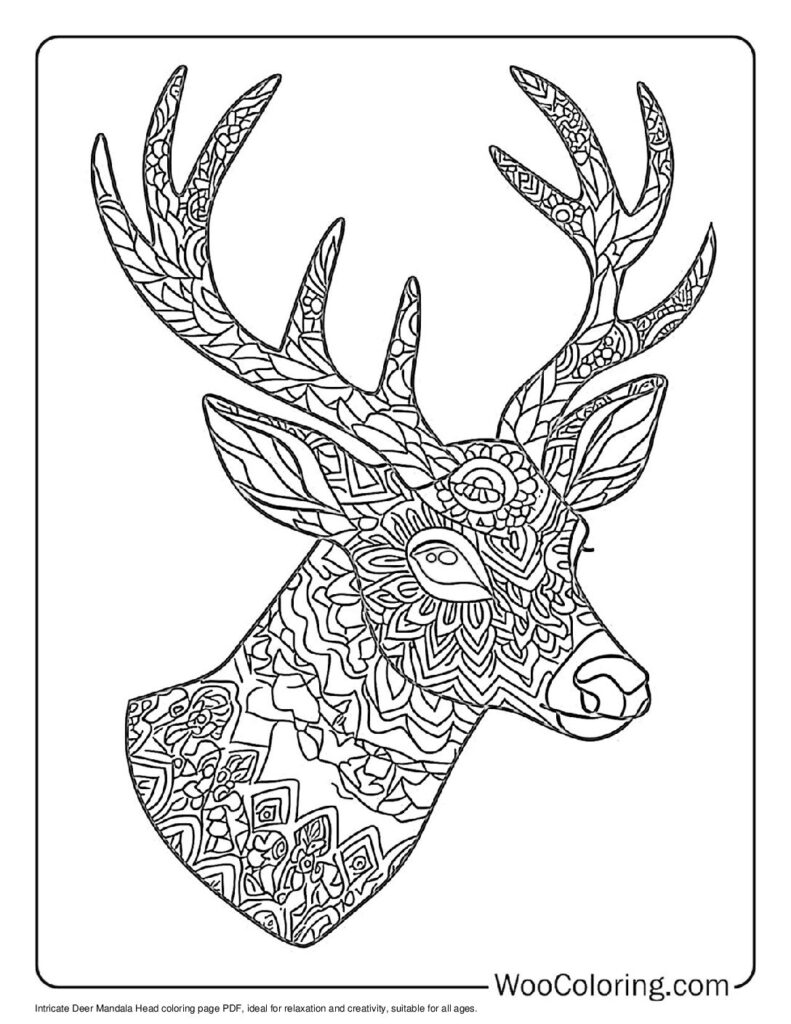 100  Deer coloring pages  Free PDF To Print  - 28
