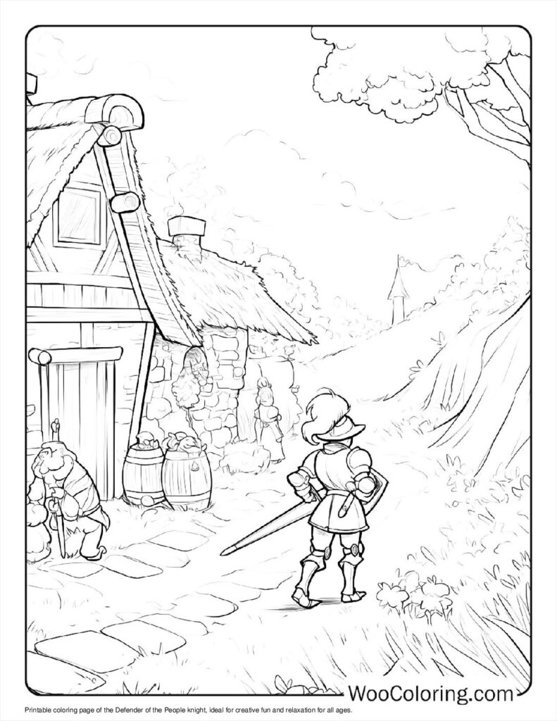 100  Knight coloring pages  Free PDF To Print  - 80