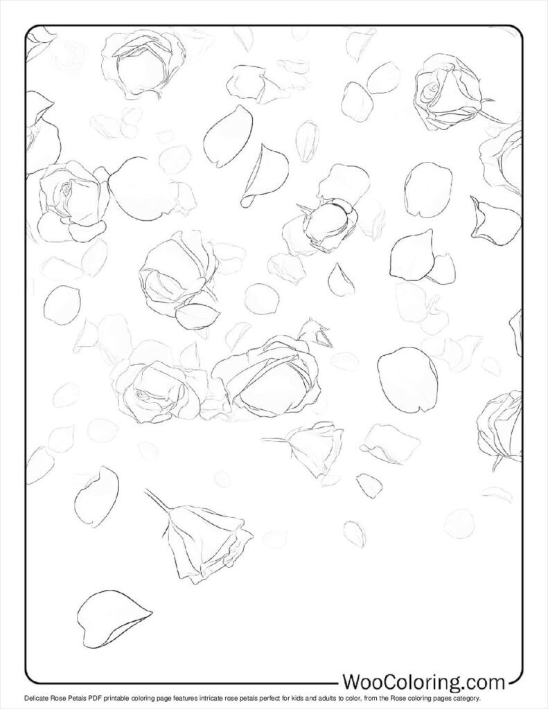 100  Rose coloring pages  Free PDF To Print  - 22