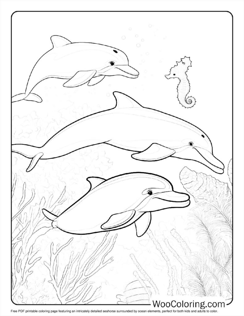 100  Dolphin coloring pages  Free PDF To Print  - 61