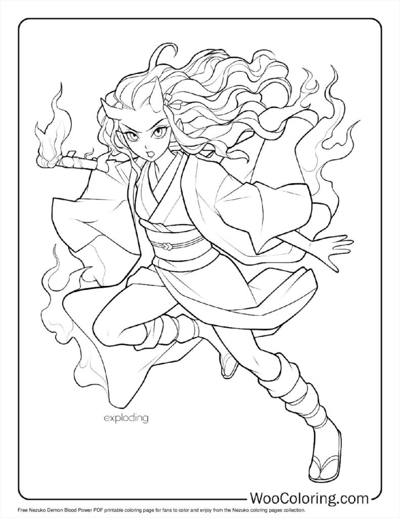 100  Nezuko coloring pages  Free PDF To Print  - 65