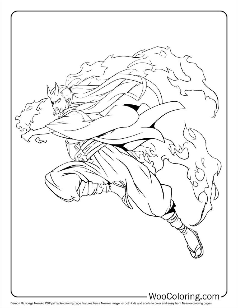 100  Nezuko coloring pages  Free PDF To Print  - 54