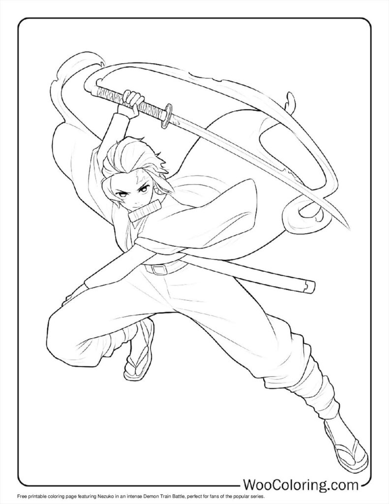 100  Nezuko coloring pages  Free PDF To Print  - 99
