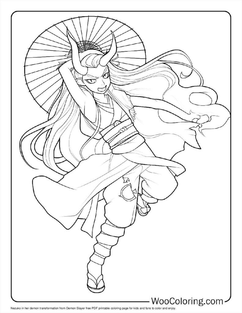 100  Nezuko coloring pages  Free PDF To Print  - 18