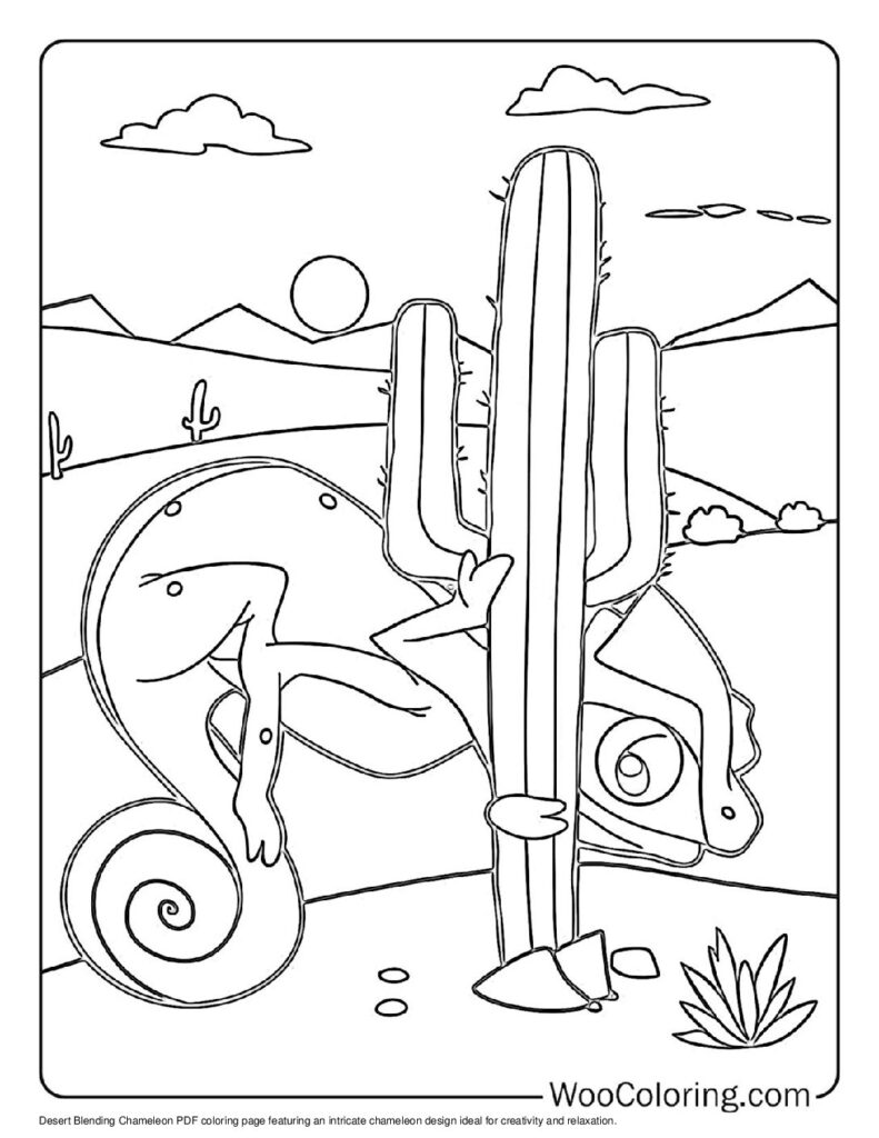 100  Chameleon coloring pages  Free PDF To Print  - 28