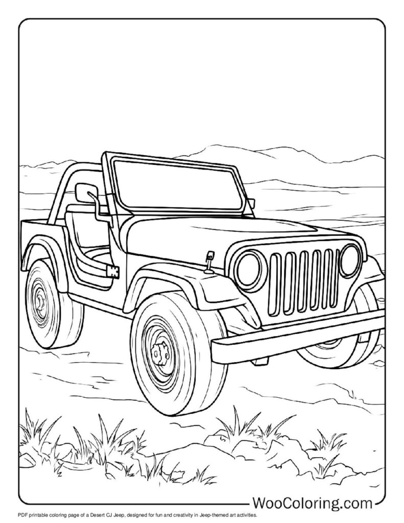 100  Jeep coloring pages  Free PDF To Print  - 12