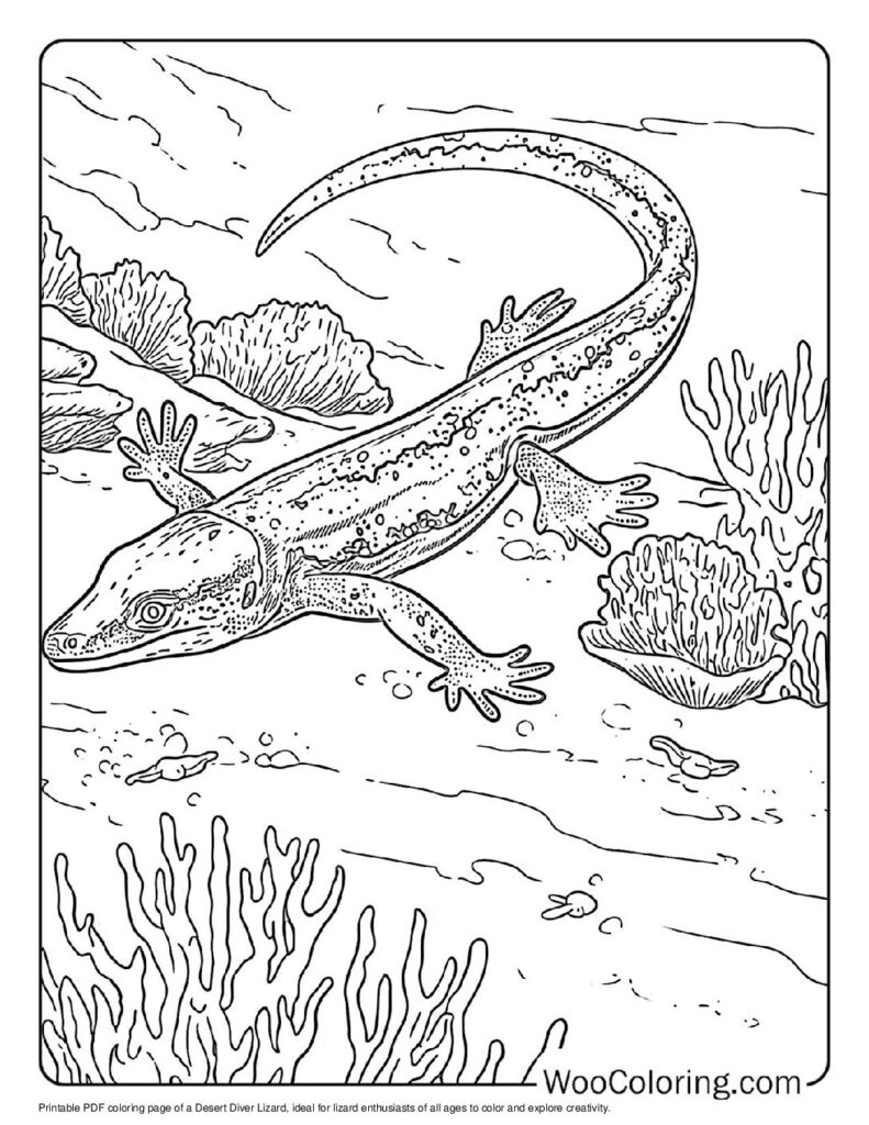 100  Lizard coloring pages  Free PDF To Print  - 65