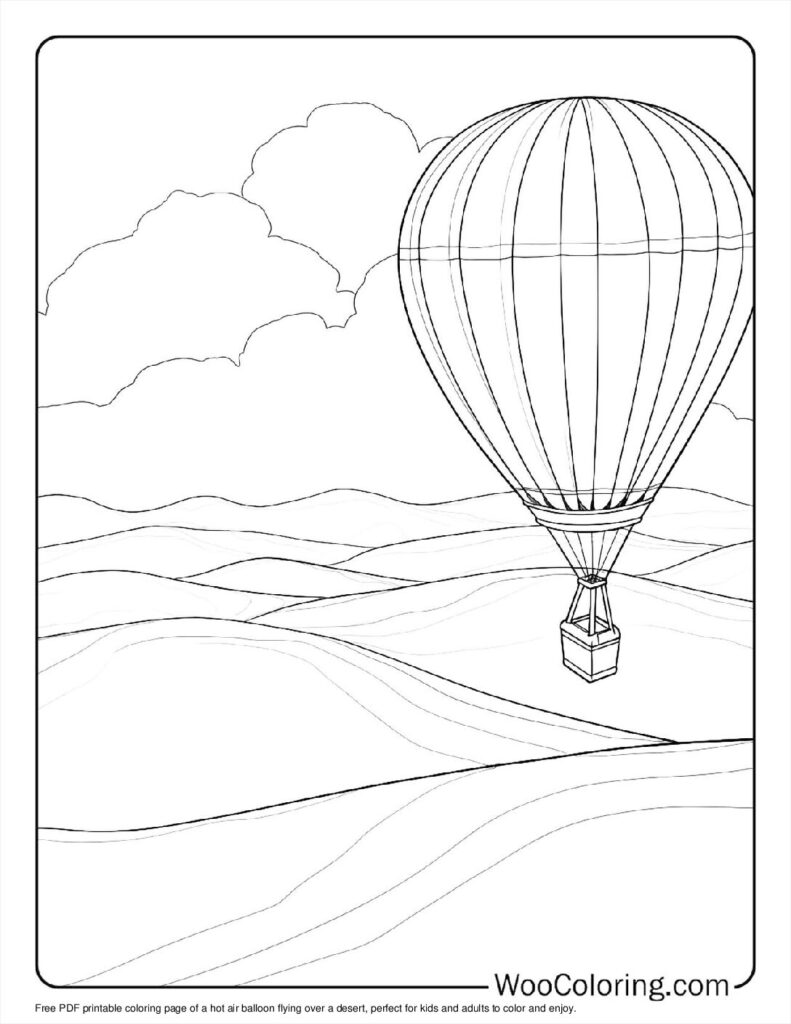 100  Hot Air Balloon coloring pages  Free PDF To Print  - 28