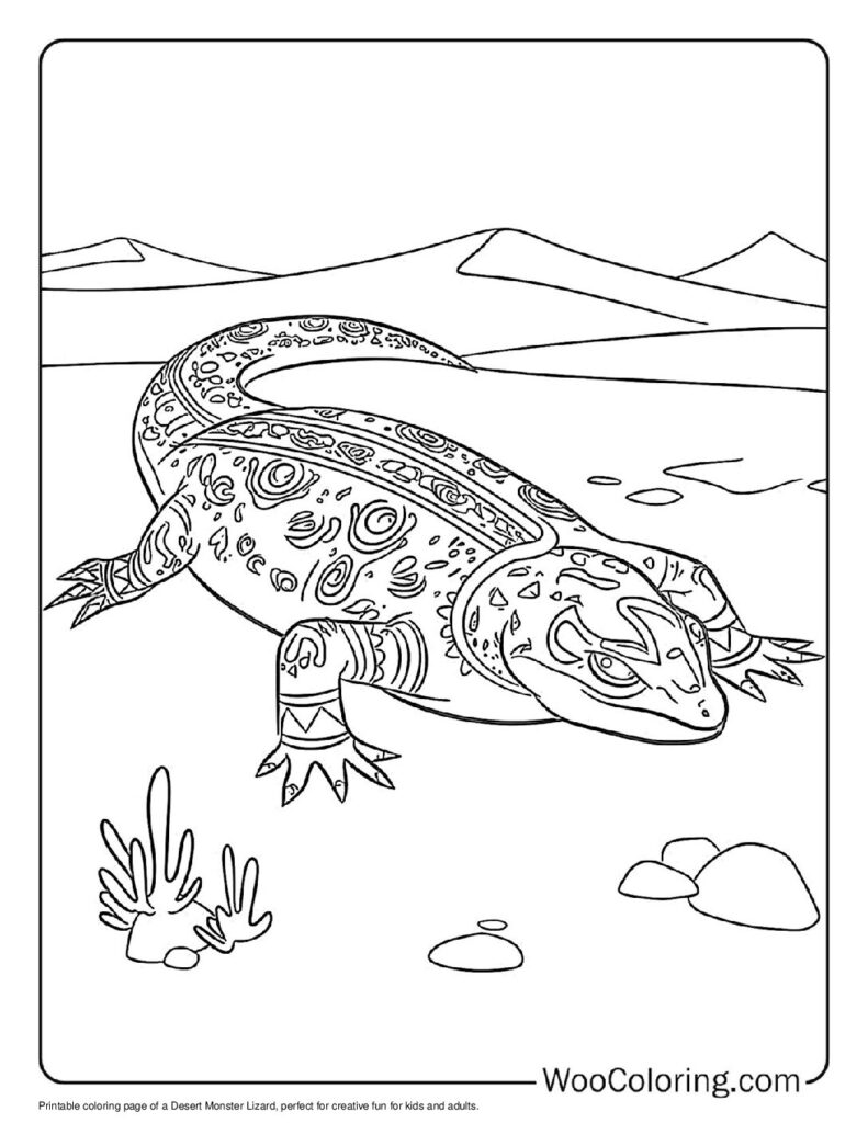 100  Lizard coloring pages  Free PDF To Print  - 33