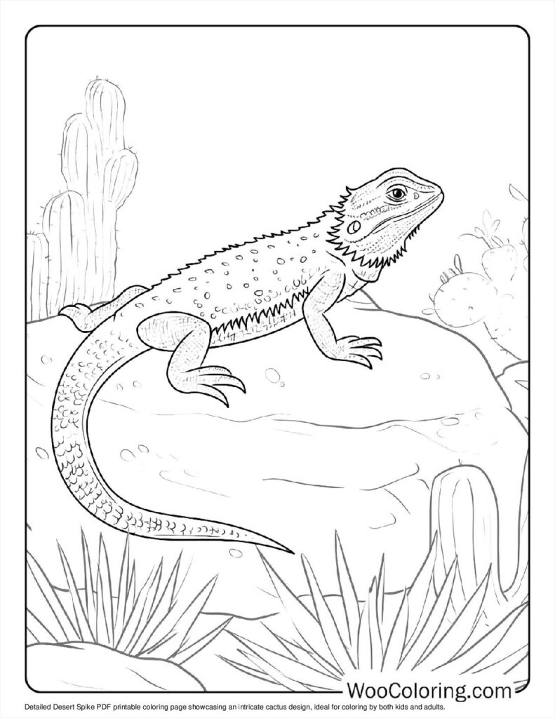 Desert Spike Coloring Page