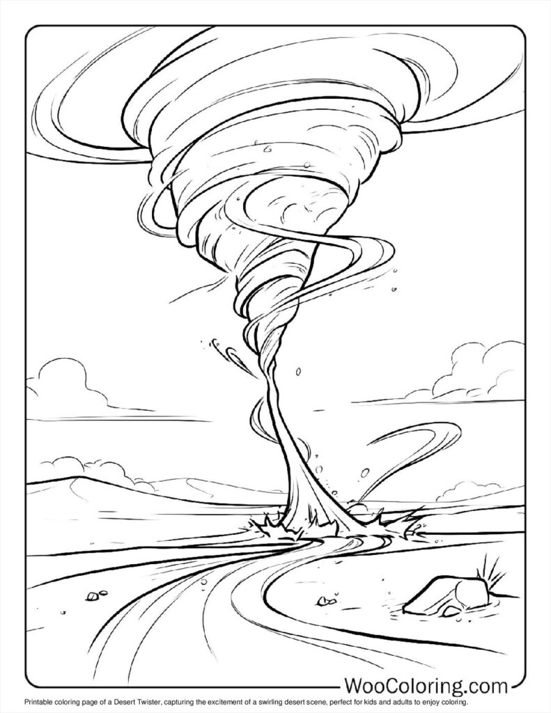100  Tornado coloring pages  Free PDF To Print  - 58