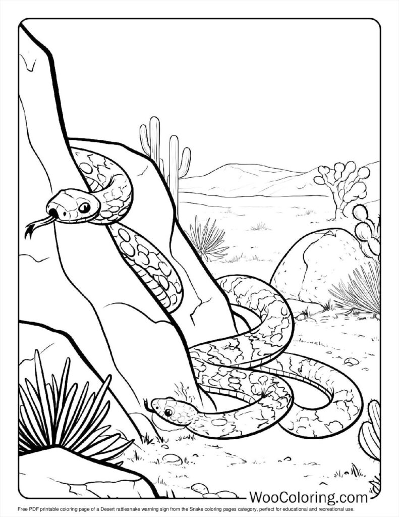 Desert rattlesnake warning