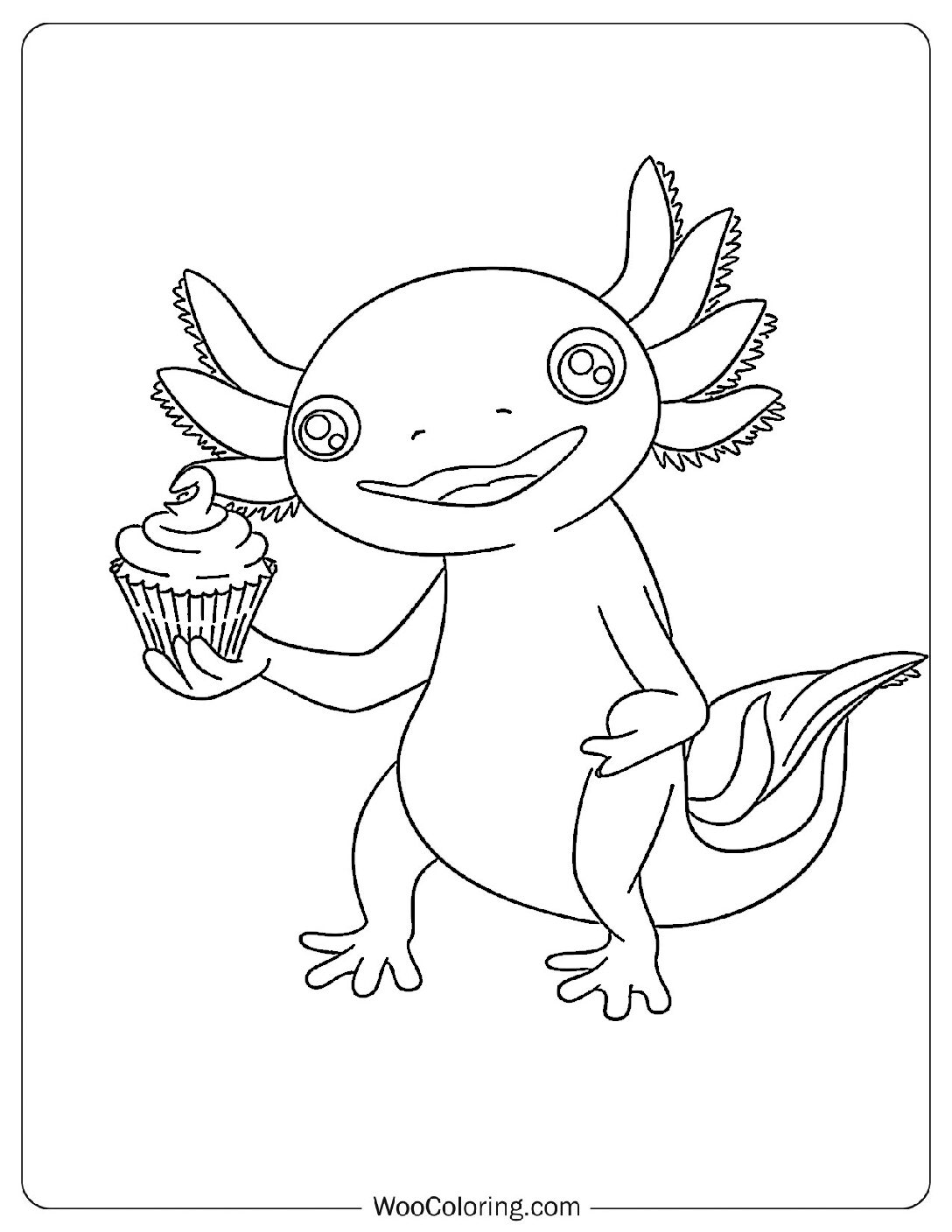 100+ Axolotl coloring pages (Free PDF To Print) | Woo Coloring