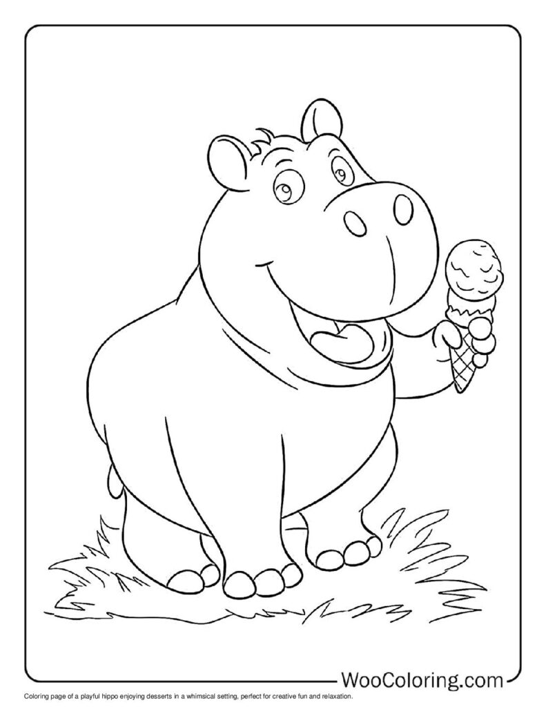 100  Hippo coloring pages  Free PDF To Print  - 64