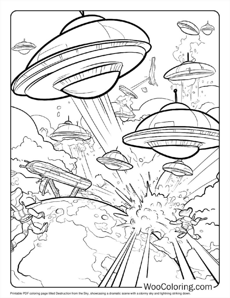 100  Alien coloring pages  Free PDF To Print  - 81