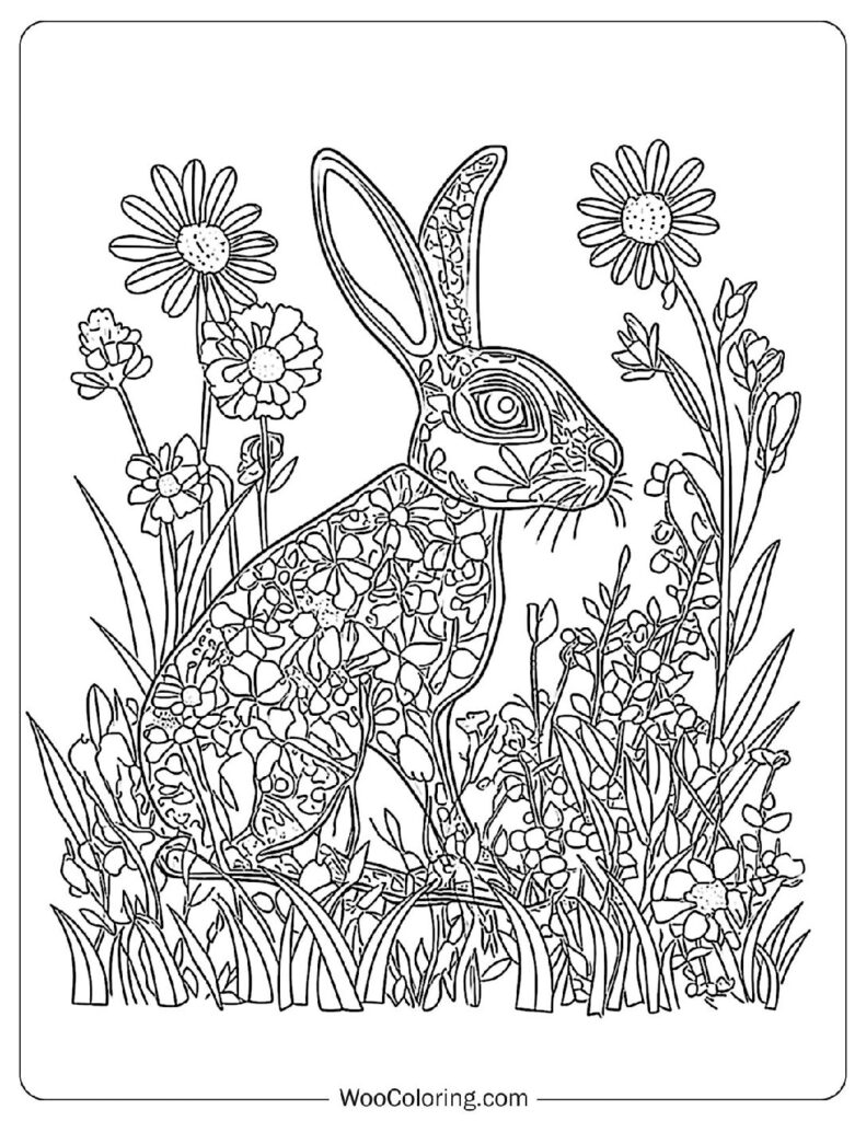 Detailed Rabbit in Nature