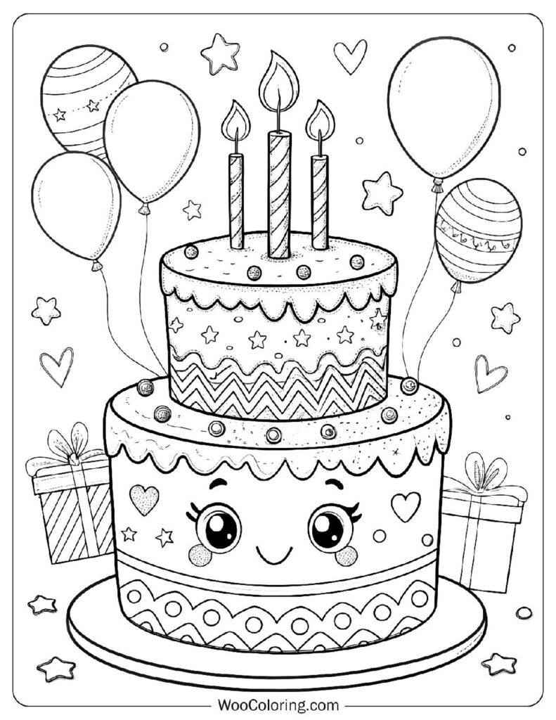 36 Cake Coloring Pages  Free PDF To Print  - 67