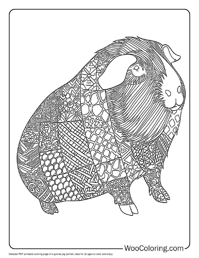 100 Guinea Pig coloring pages Free PDF To Print - 21