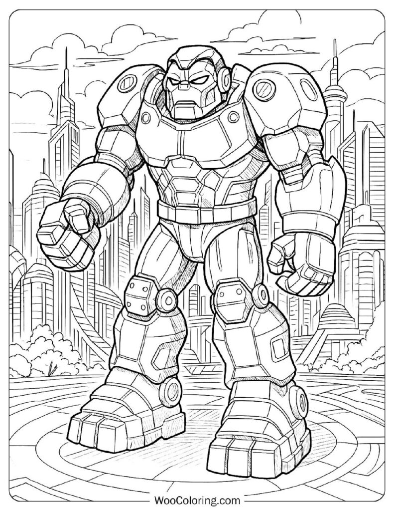 Hulk Robot Coloring Page