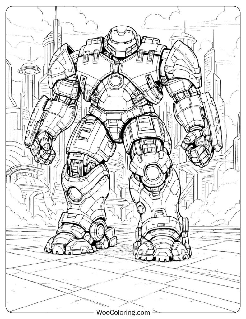 Iron Man Robot Coloring Page