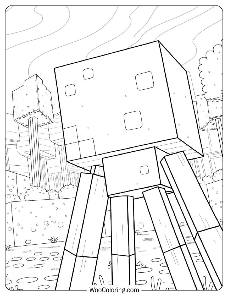 Detailed Minecraft Glow Squid
