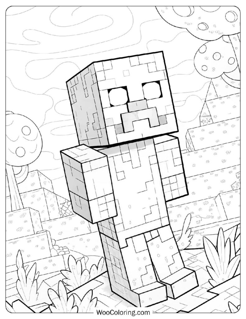 Detailed Minecraft Mutant Creeper