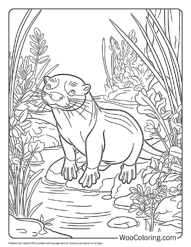 100  Otter coloring pages  Free PDF To Print  - 61