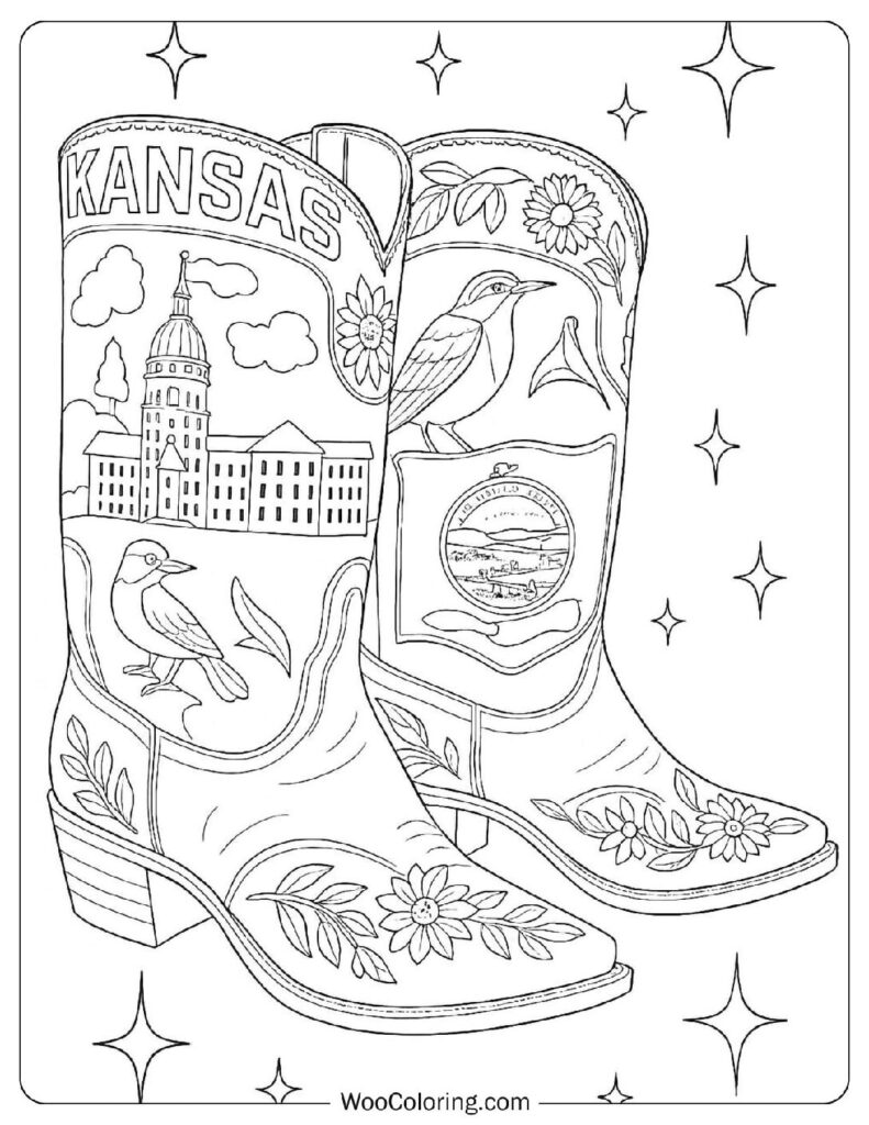 36 Shoe Coloring Pages  Free PDF To Print  - 9