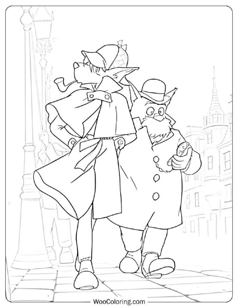 Sherlock the Detective Hound Solving a Mystery in Foggy Victorian London