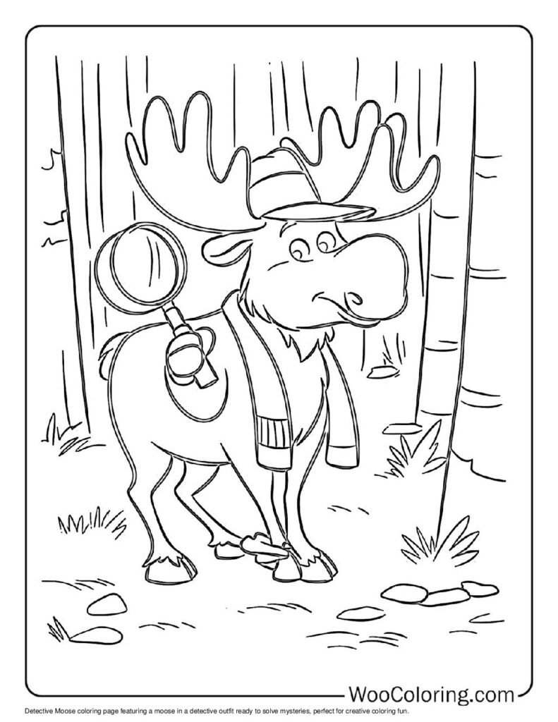 100  Moose coloring pages  Free PDF To Print  - 99