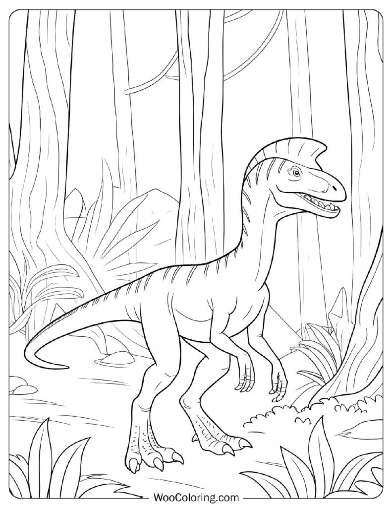 Dilophosaurus in the Jurassic Park