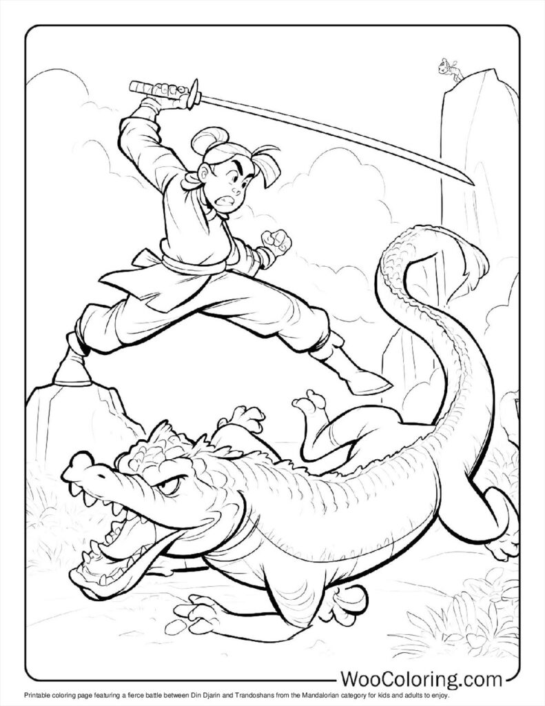 Din vs Trandoshans To Color