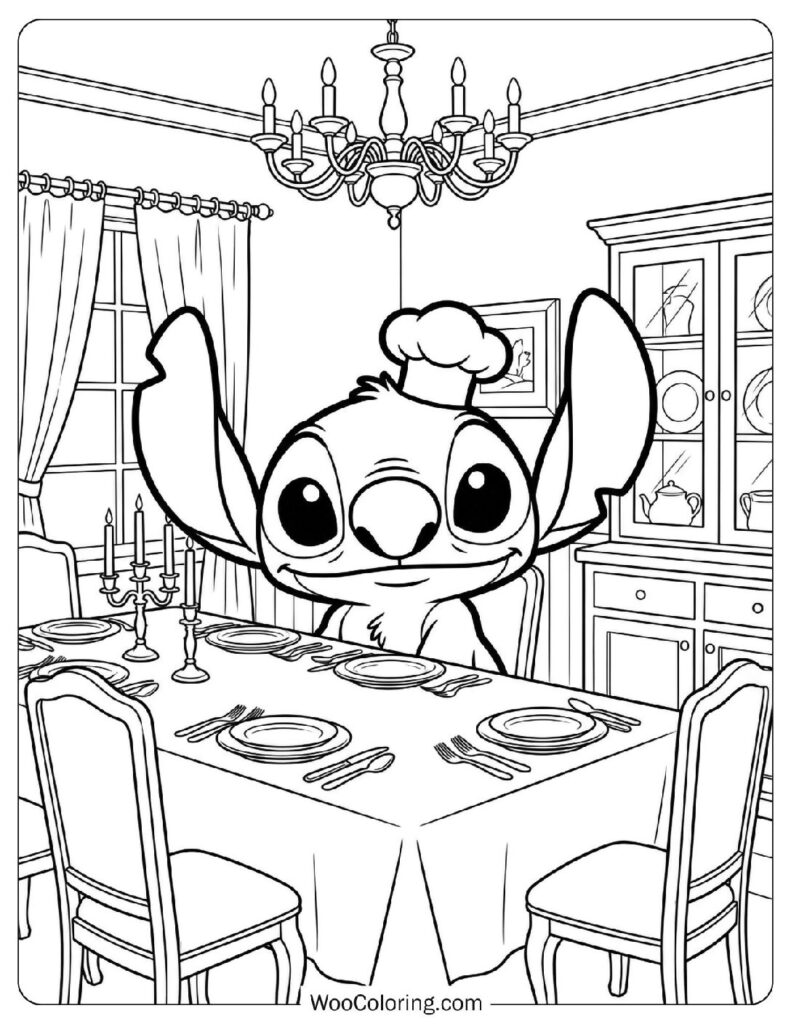 Dining Room Interior with Elegant Table and Cozy Lighting