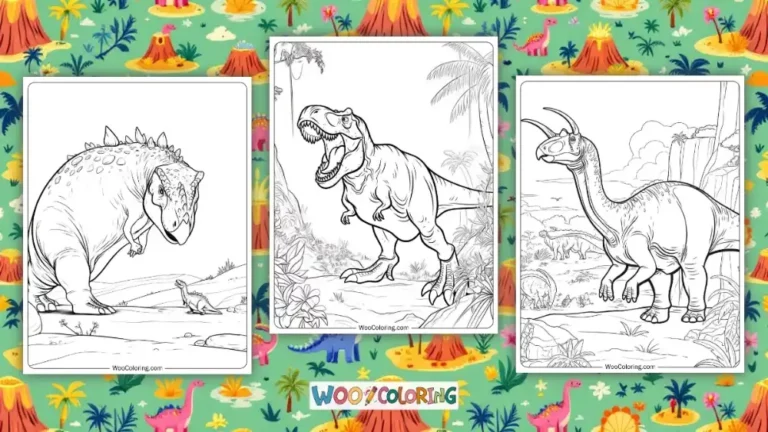 Dinosaur Coloring Pages Design Image