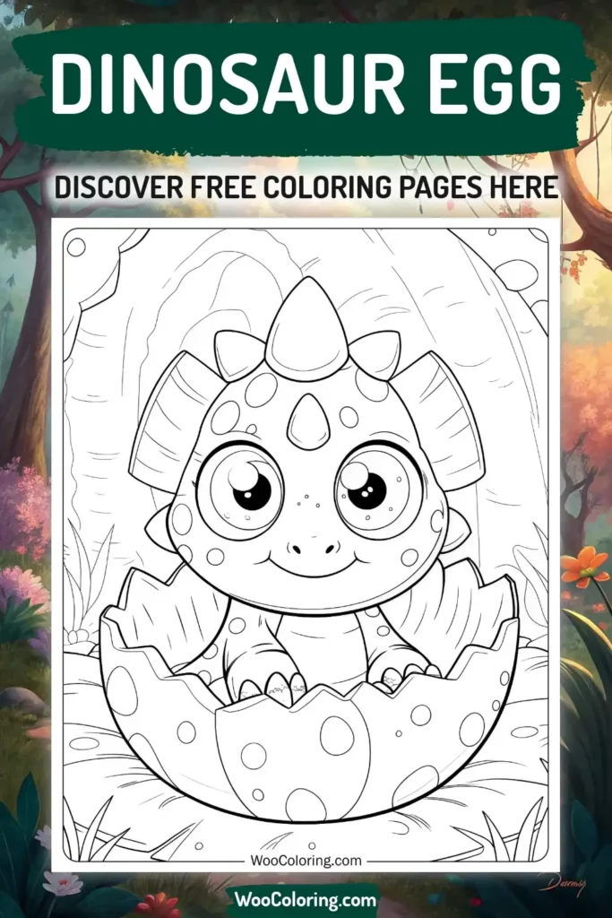 Dinosaur Egg coloring pages designs with Disnosaur