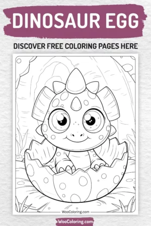 Dinosaur Egg coloring pages designs for kids