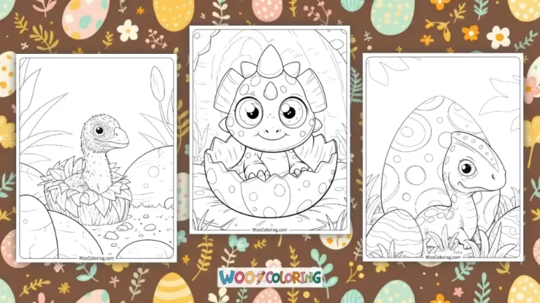 Dinosaur Egg Coloring Pages Design Image