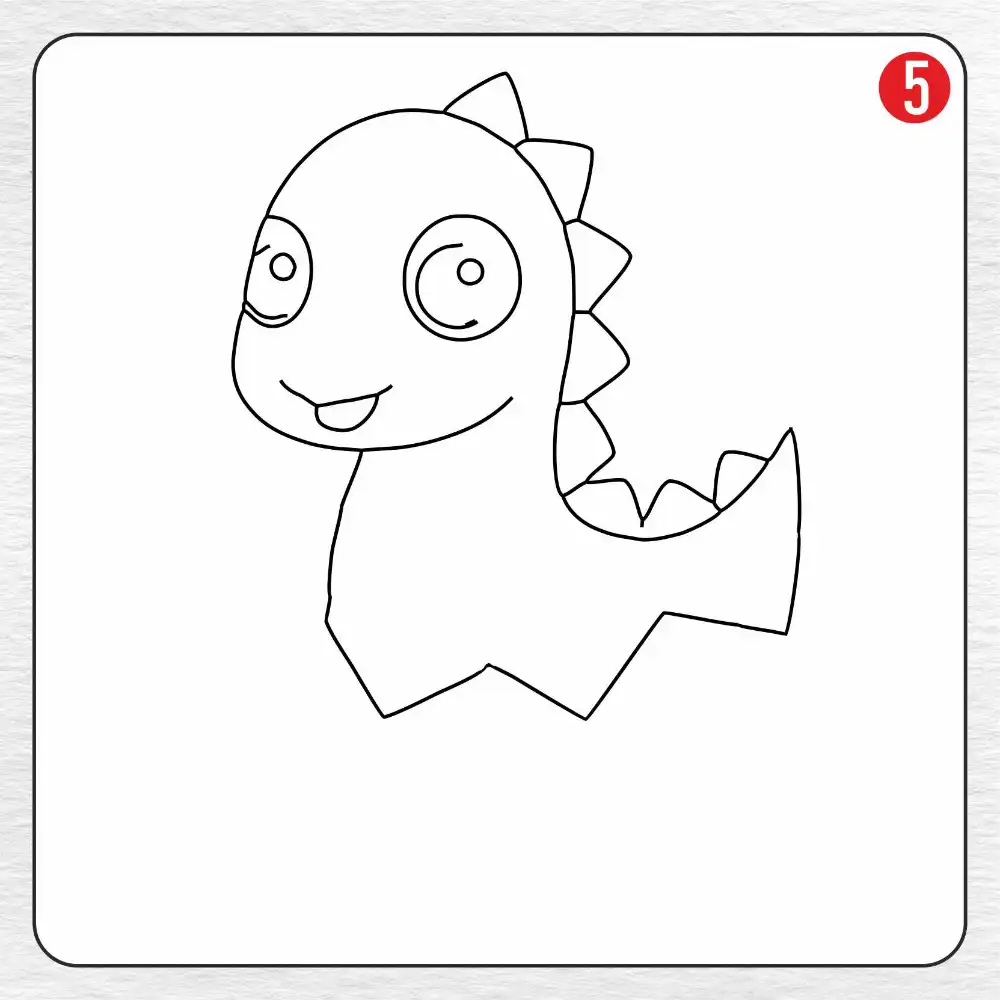 Dinosaur Egg coloring page drawing step 5