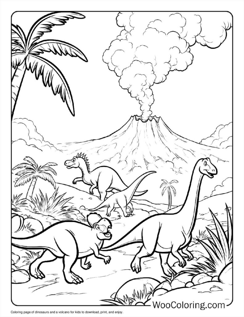 100  Volcano coloring pages  Free PDF To Print  - 10