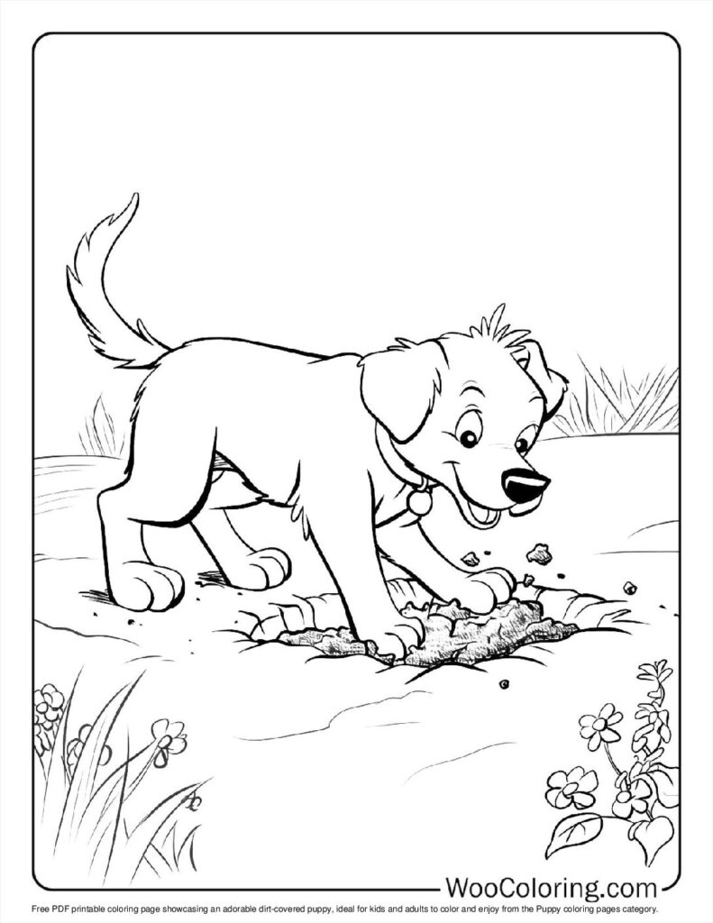 100  Puppy coloring pages  Free PDF To Print  - 87