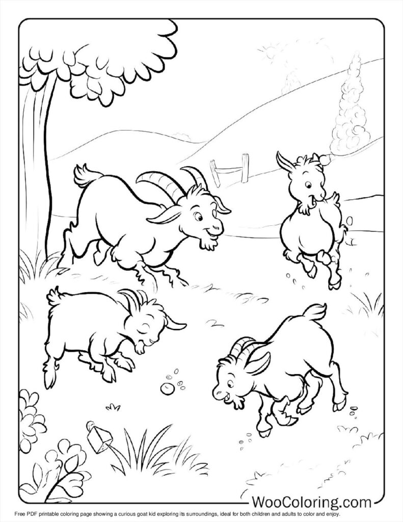100  Goat coloring pages  Free PDF To Print  - 8