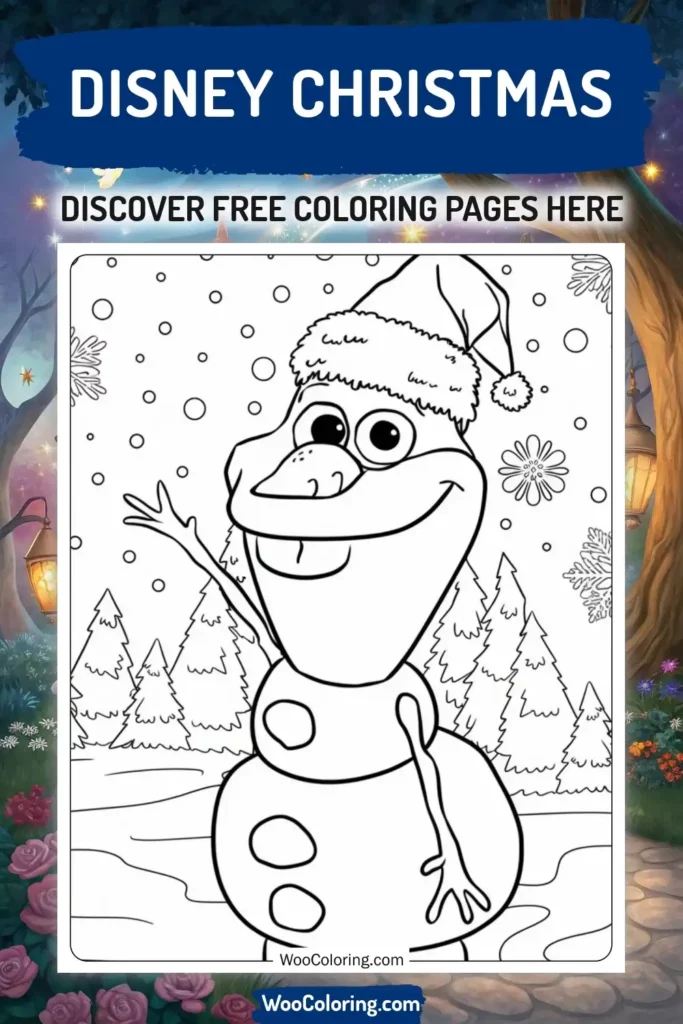 Disney Christmas coloring pages designs from Disney