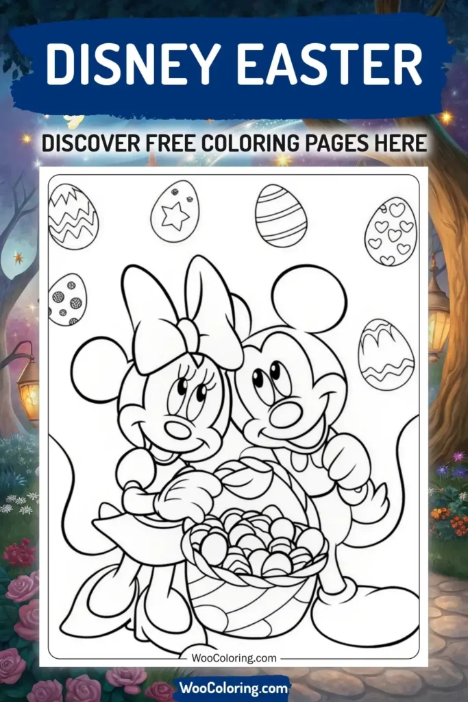 Disney Easter coloring pages designs from Disney