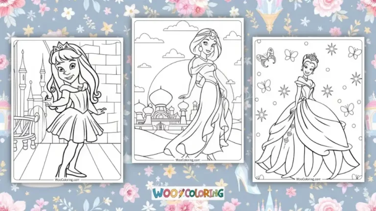 Disney Princess Coloring Pages Design Image