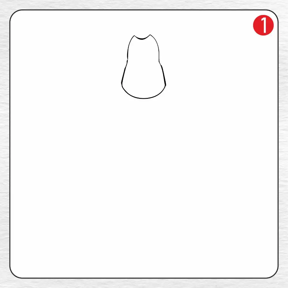 Disney coloring page drawing step 1